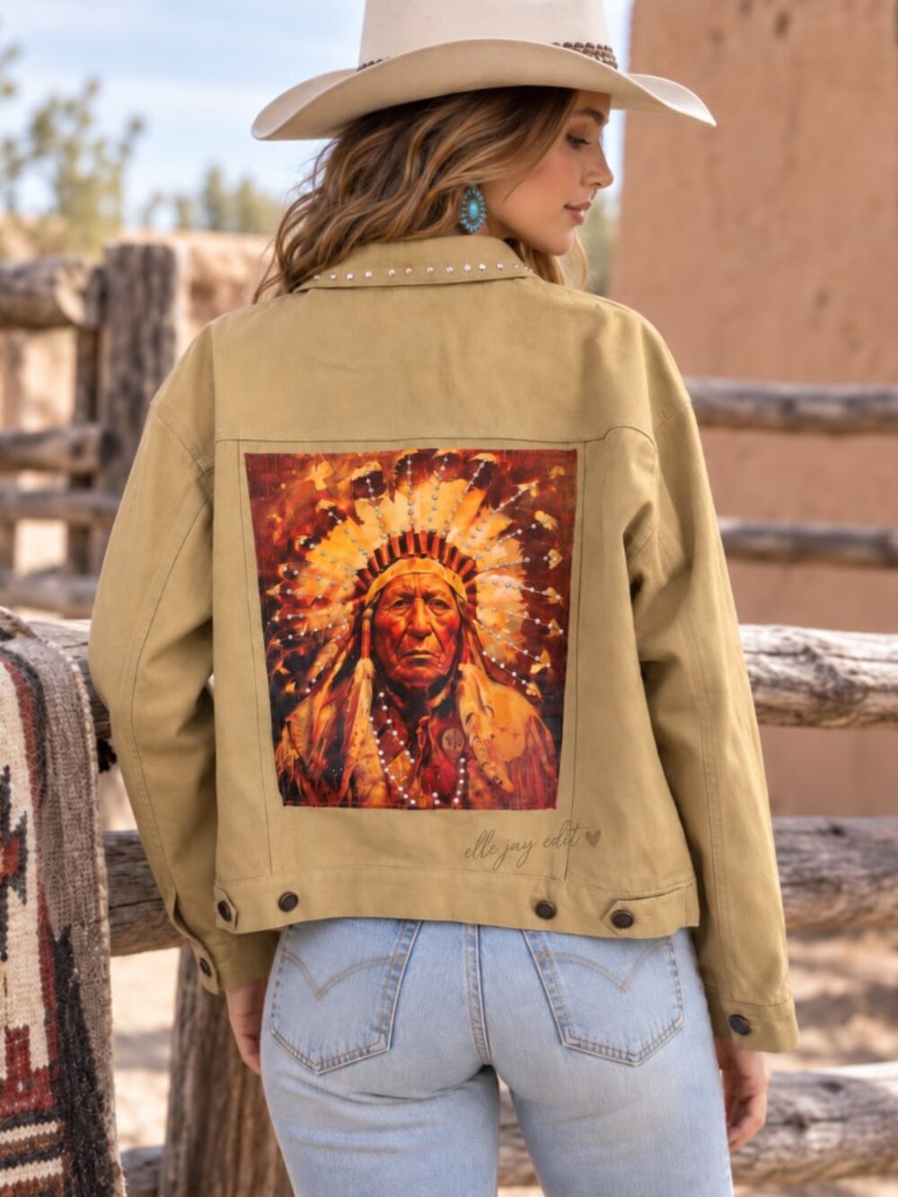 KIG Keep It Gypsy NWT Sample Rhinestone Western Jacket 100% Cotton